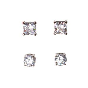 Avon 1-Carat Cubic Zirconia Stainless Steel Pierced Stud Earrings